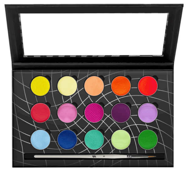 Santania UV Rainbow 15-Pan Palette - Vibrant UV Makeup Colors